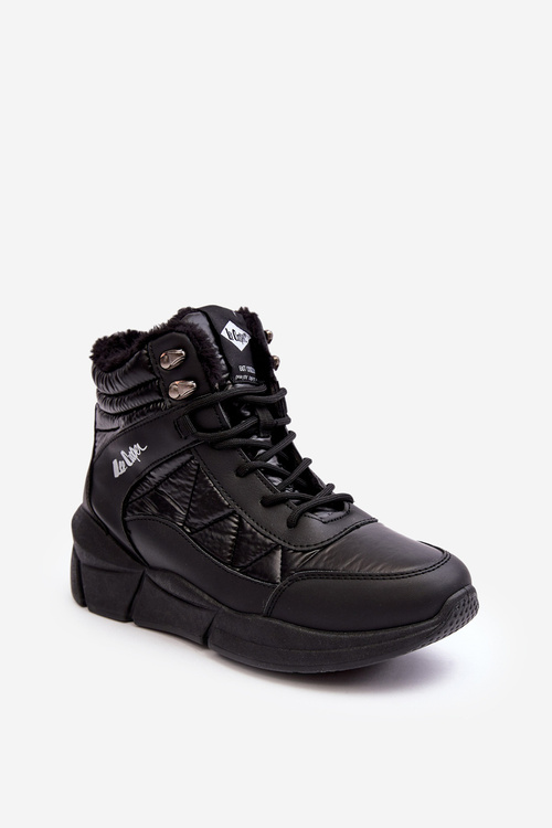 Lee Cooper LCJ-23-44-1984 Oteplené Dámské Boty Na Platformě Černé