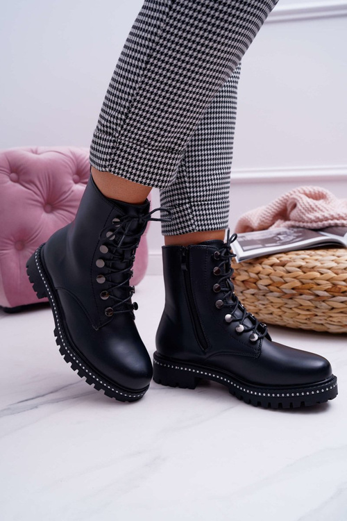 Dámske ploché päty vysoké podpätky čierne topánky Black Buena