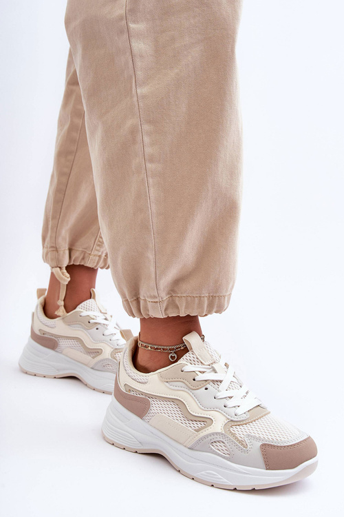 Dámske tenisky Športové topánky na platforme Lomare Beige