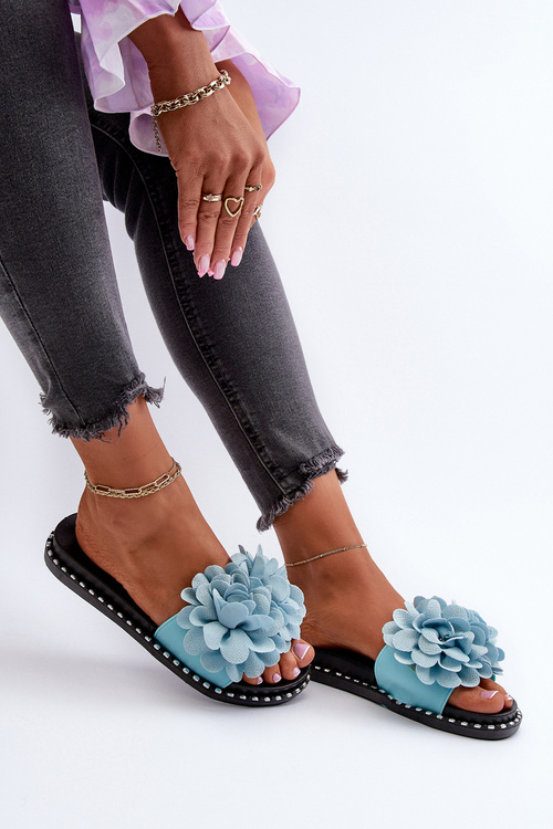 Dámske sandále zdobené kvetmi Čierne Cellanen