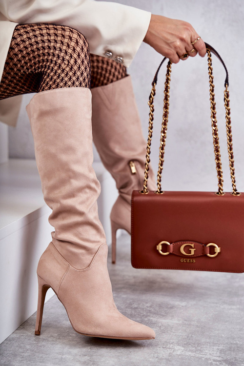 Klasické semišové topánky na Ameya béžová