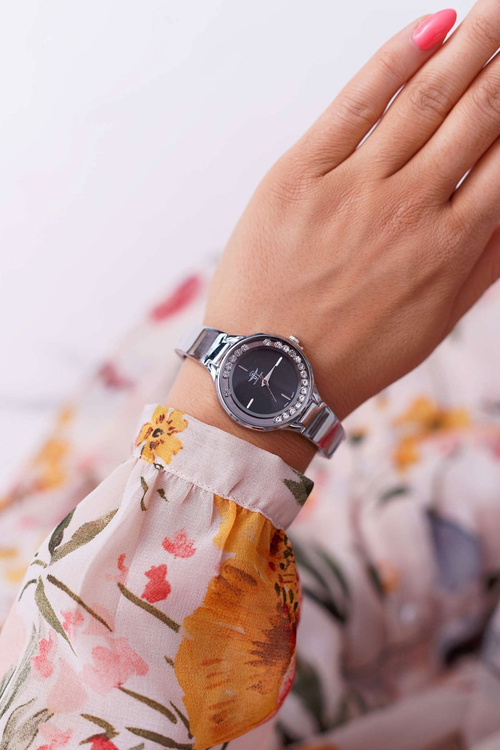 Dámské Hodinky Michael John Stříbrné Černé Mirava