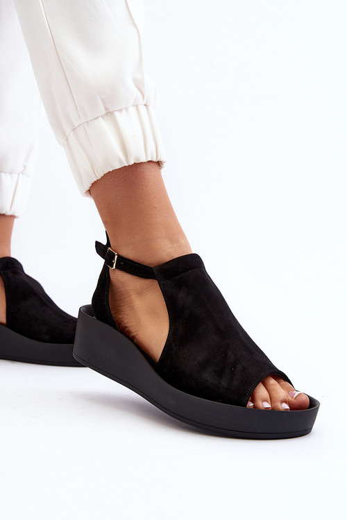 Zazoo 2914 Dámské sandály z semiše Černé