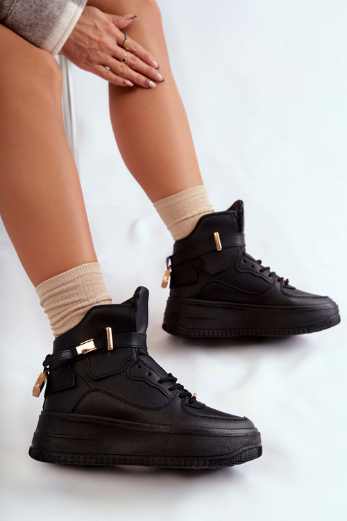 Dámska izolovaná vysoké športové topánky čierna Lexa