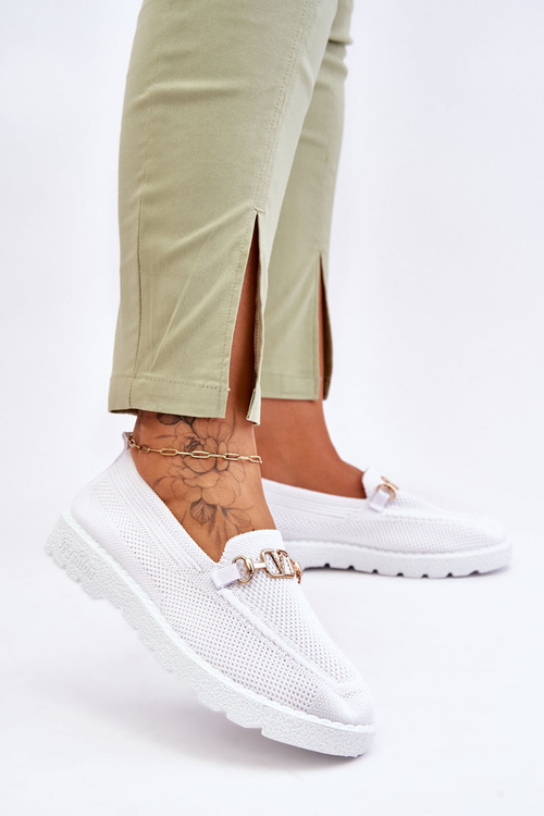 Dámské nazouvací tenisky se zdobením Bílé Alena