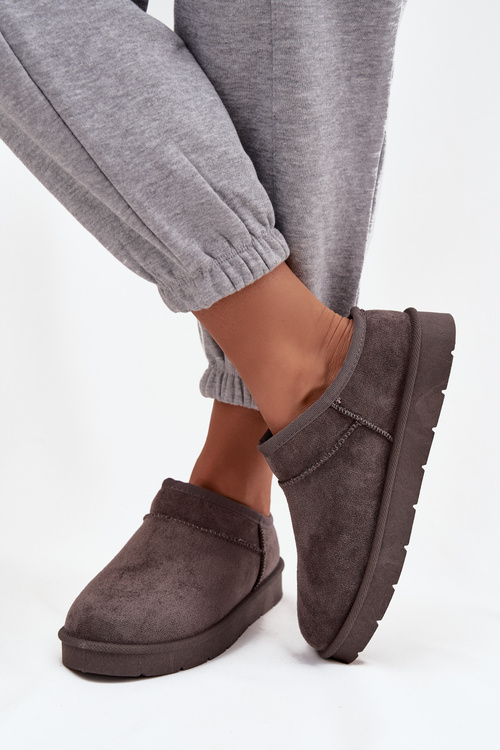 Dámské sněhule s teplou podšívkou tmavě šedé Serenne