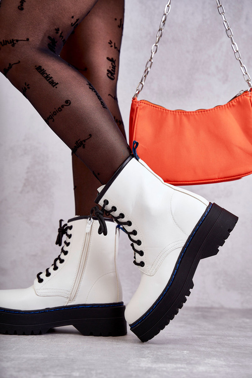 Dámske zviazané biele hovory topánky