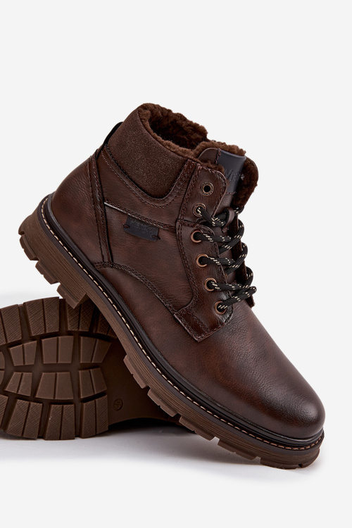 Pánské zateplené kozačky Wrangler 20253034.IKU tmavě hnědé