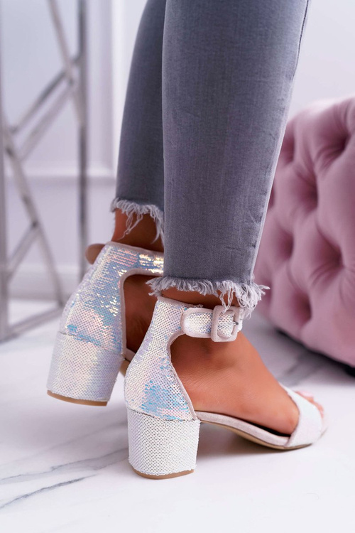 Dámské Sandály Na Podpatku Lu Boo Růžové se Zirkony Tindal