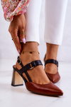 Módne kožené čerpadlá Maciejka 05498-29 Brown-Black