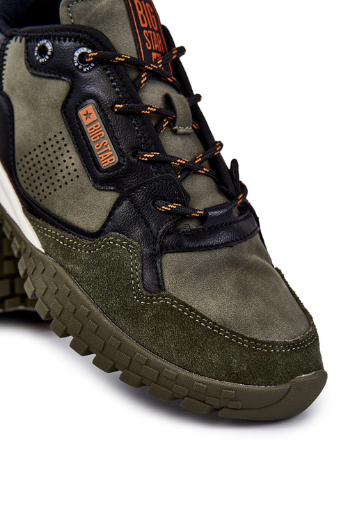 Pánska klasická športová topánka Pamäť pamäť peny Veľká hviezda KK174272 zelená