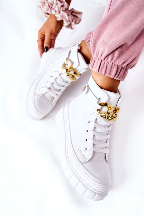 Vysoké Tenisky Na Platformě Bílé Standies