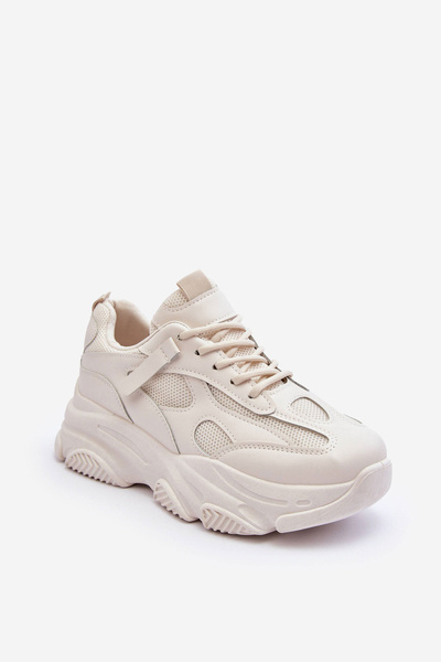 Dámské Sneakersy Na Masivní Platformě Bežové Agnenia