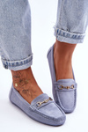 Dámske klasické semišové Corinell Blue Loafers