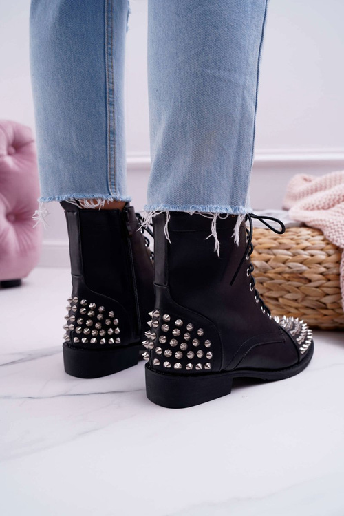 Dámské černé kotníkové boty Lu Boo Tension