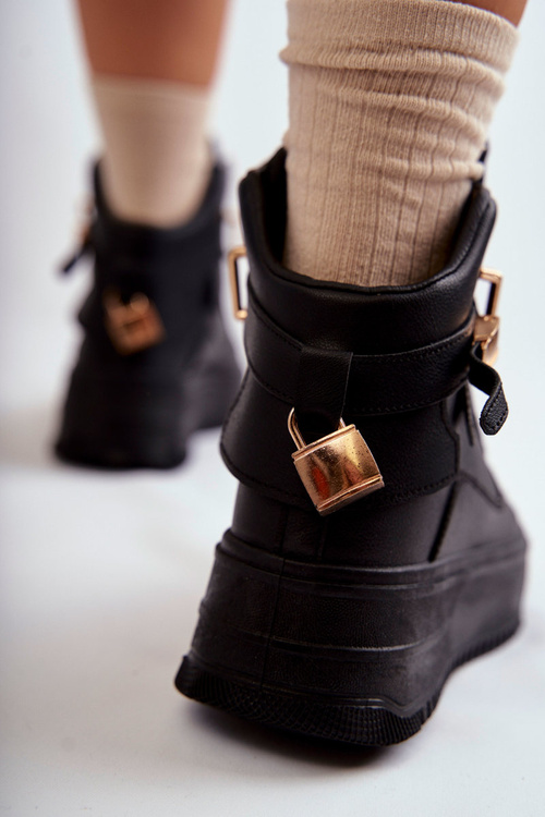 Dámské teplé vysoké sportovní boty černé Lexa