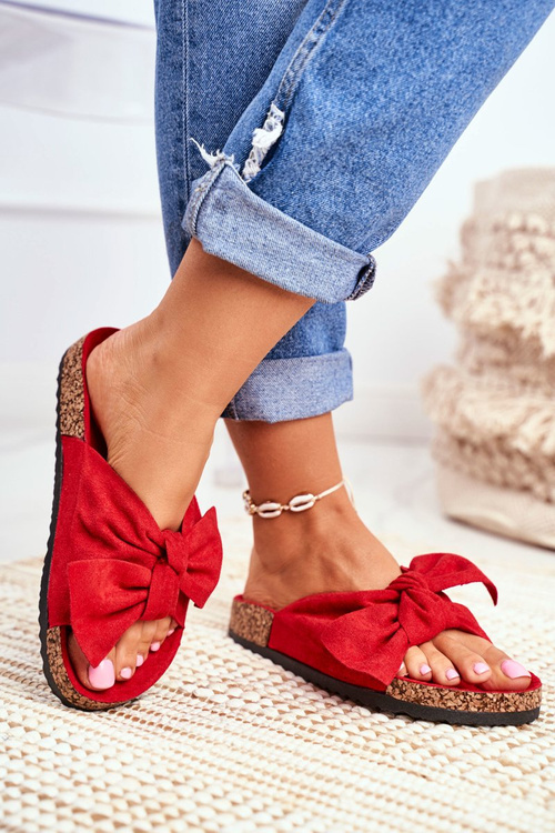 Nazouváky Na Korkové Podrážce Červené Wendy