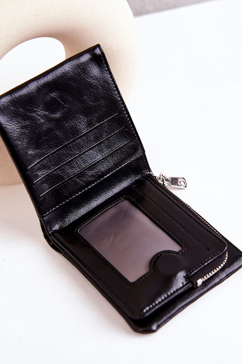 Malý magnet peňaženka čierny damaris