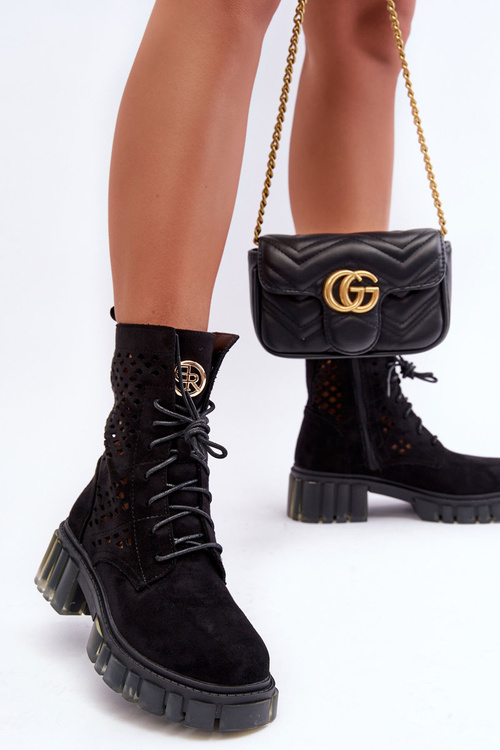 Ažurové Workery Černé Ideally