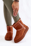 Dámske posuvné snehové topánky Veľká hviezda KK274612 Brown