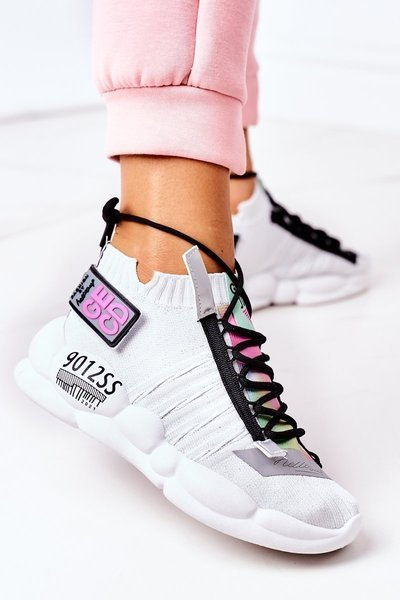 Dámská Sportovní Obuv Sneakers Bílé Bubble Tea