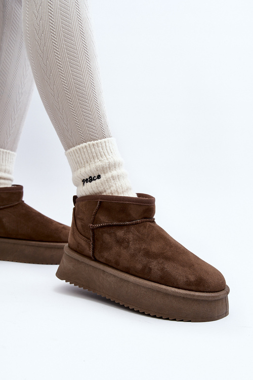 Dámské zimní boty na tlusté podrážce tmavě zelené Caliksa