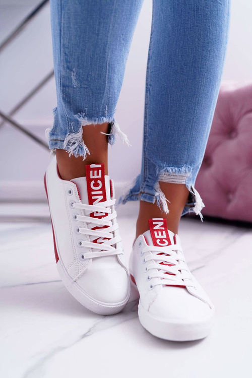 Ženské tenisky na biele červené červené Nigrid