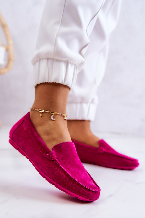 Ženské semišové mokasíry Veľká hviezda JJ274656 Fuksja
