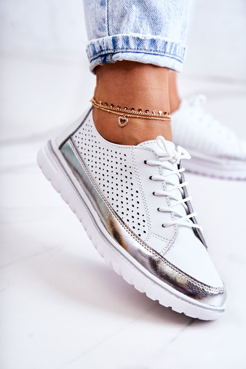 Dámska otvorená topánky na platforme White Deloren