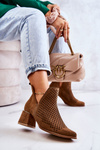 Semisove Prolamované boty Lewski Shoes 3165 Camel