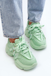 Dámske tenisky na masívnej podrážke zelené Windamella