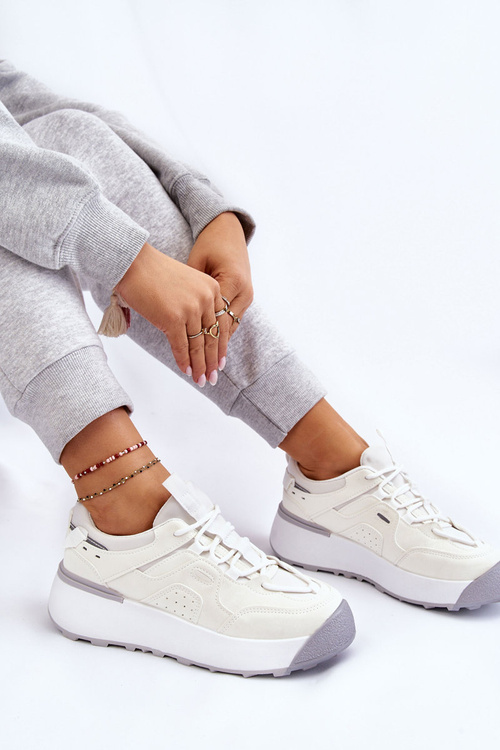 Dámske športové topánky na platforme White Dakari