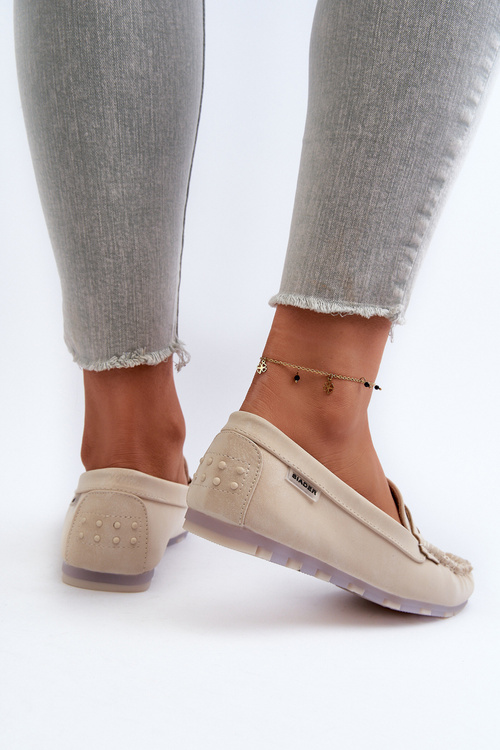 Dámske Mokasíny Z Eko Kože Svietlo Hnedé Celoria