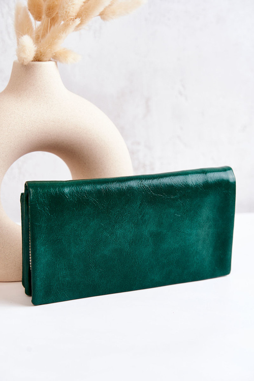 Velká Kožená Peněženka zelená Rhodes