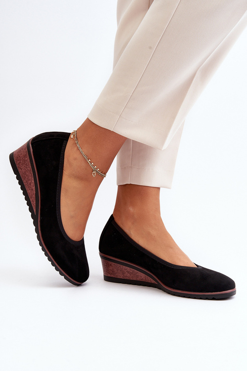 Dámske topánky na podpätku čierne Belli