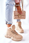Dámské Kotníkové Boty zateplené Béžové Hareshaw