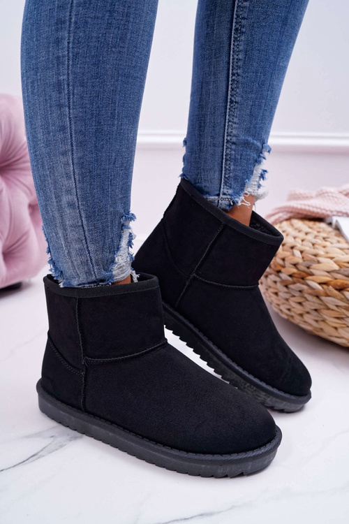 Dámske snehové topánky izolované čierne Borneo