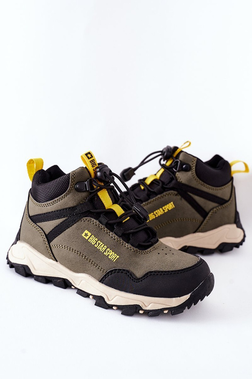 Veľká hviezda GG374047 Khaki Detské turistické topánky