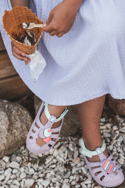 Dětské sandálky Na Suchý Zip 83486 Ipanema Summer XIII Baby Fialové