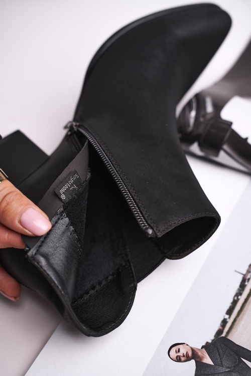 Dámské Kotníkové Boty Na Podpatku Sergio Leone Eco Nubukové Černé BT621