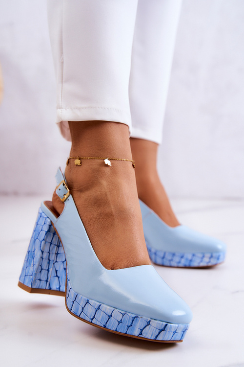 Kožené čerpadlá Maciejka 05441-06 modrá