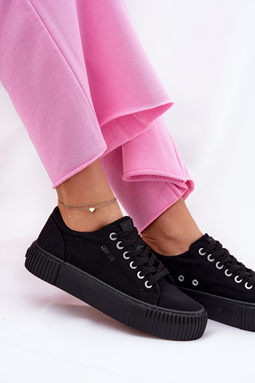 Dámske Textilné Tenisky Big Star RR274403 Čierne