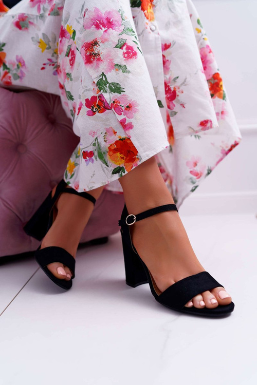 Dámske sandále Čierne sandále semišov