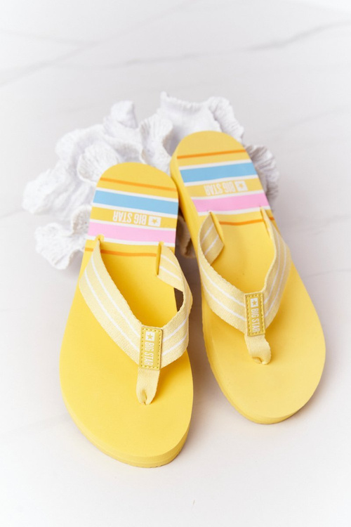 Dámska flip -flops veľká hviezda HH274A055 žltá