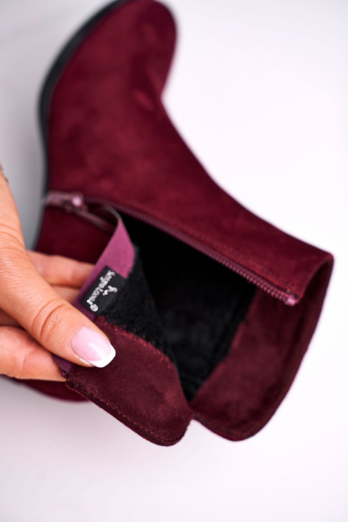 Dámské Kotníkové Boty Na Podpatku Sergio Leone Bordeaux BT528