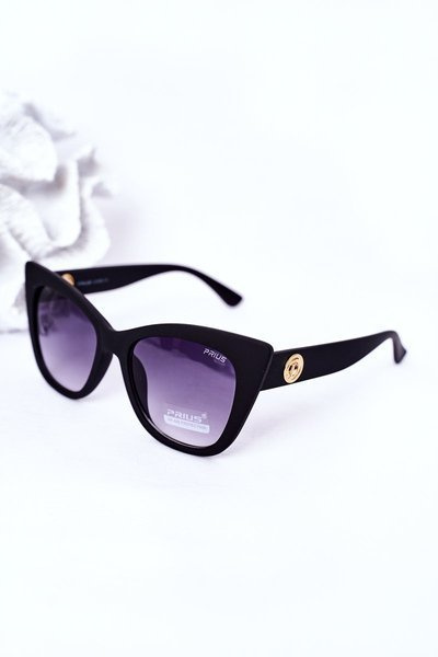 Dámské Sluneční Matné Brýle Cat Eye Černé Ombre
