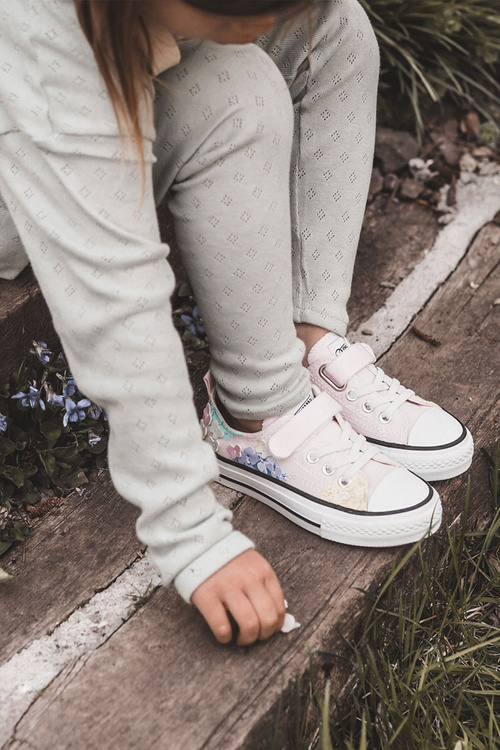 Dětské tenisky s potiskem látky Růžový Buster