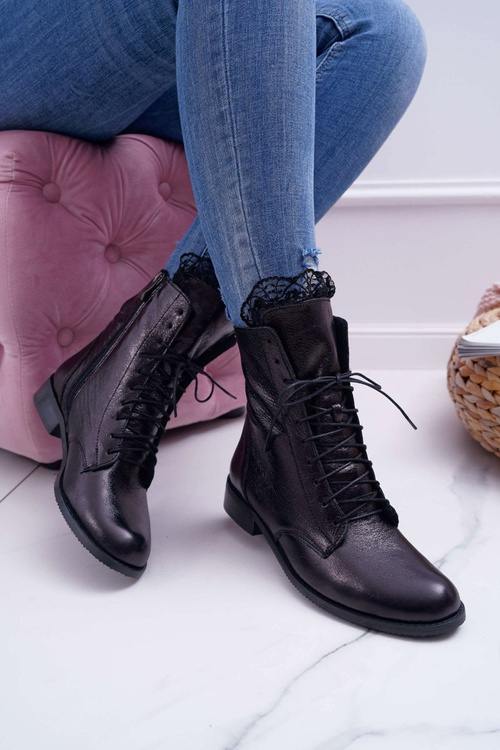 Dámske topánky Prírodná koža Nicole Czarne 2193