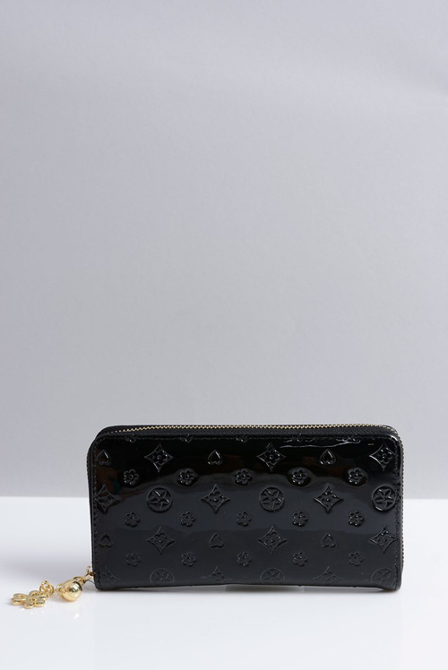 Dámske portfólio veľké lakované zlaté zámok