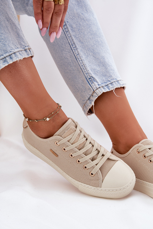 Dámské Textilní Tenisky Big Star RR274767 Béžové